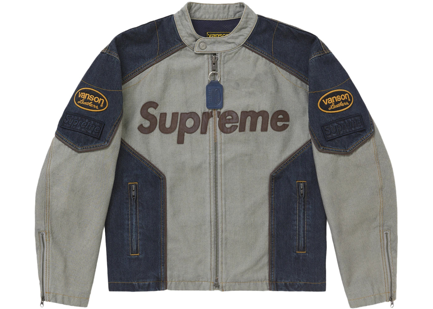 Supreme Vanson Leathers Cordura Cotton Jacket Denim