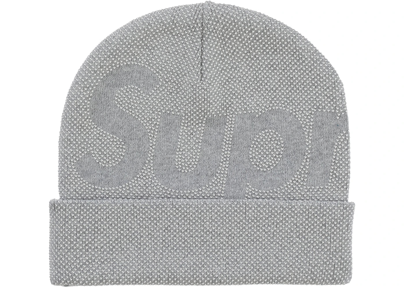Supreme Studded Knockout Big Logo Beanie Grey