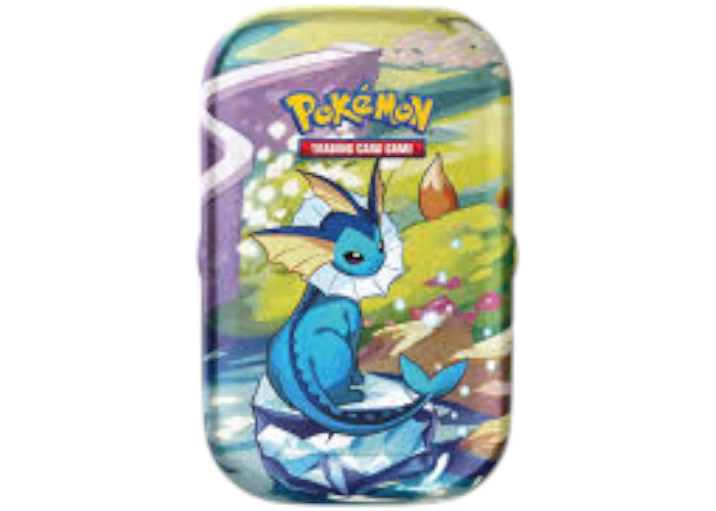 2025 Pokémon Scarlet Violet Prismatic Evolutions Vaporeon Tin