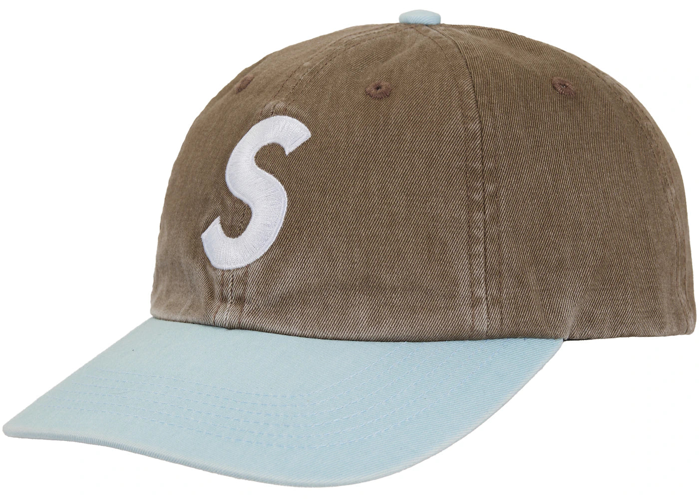 Supreme Pigment Coated 2-Tone S Logo 6-Panel Brown