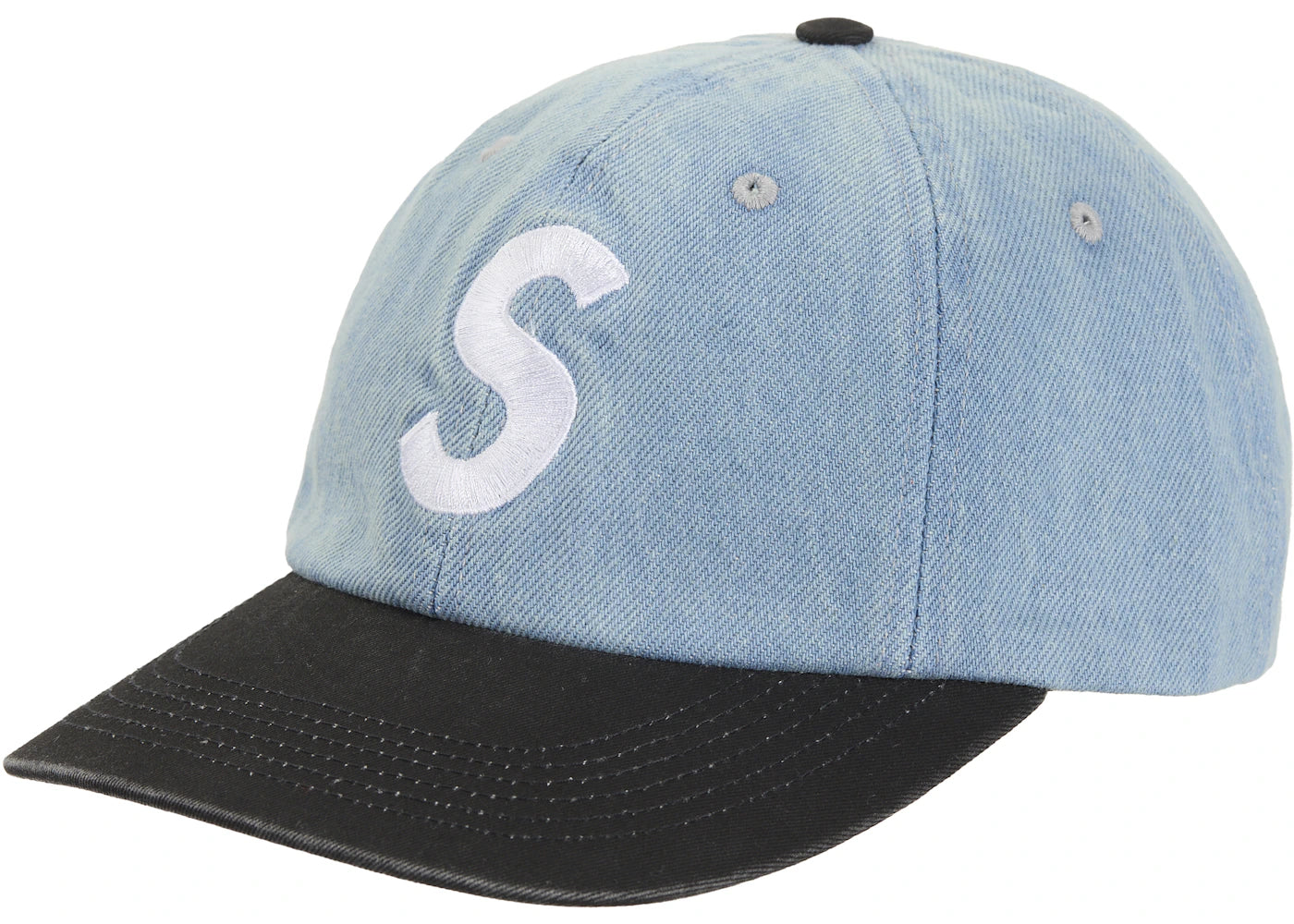 Supreme Pigment Coated 2-Tone S Logo 6-Panel Denim
