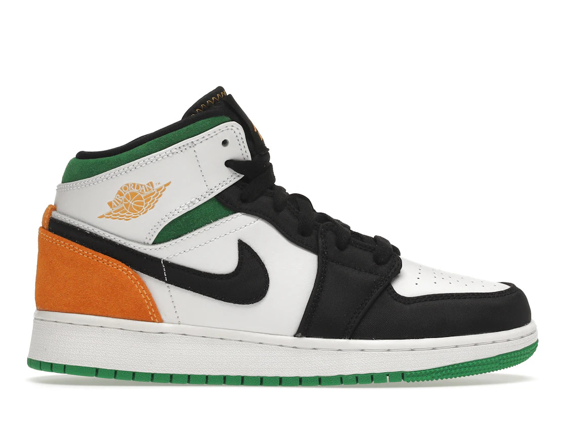 Jordan 1 Mid SE White Laser Orange Lucky Green (GS)