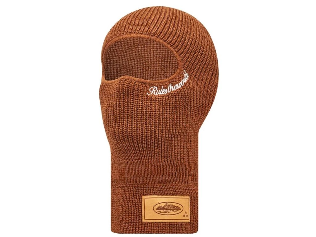 Corteiz Knit Balaclava Brown