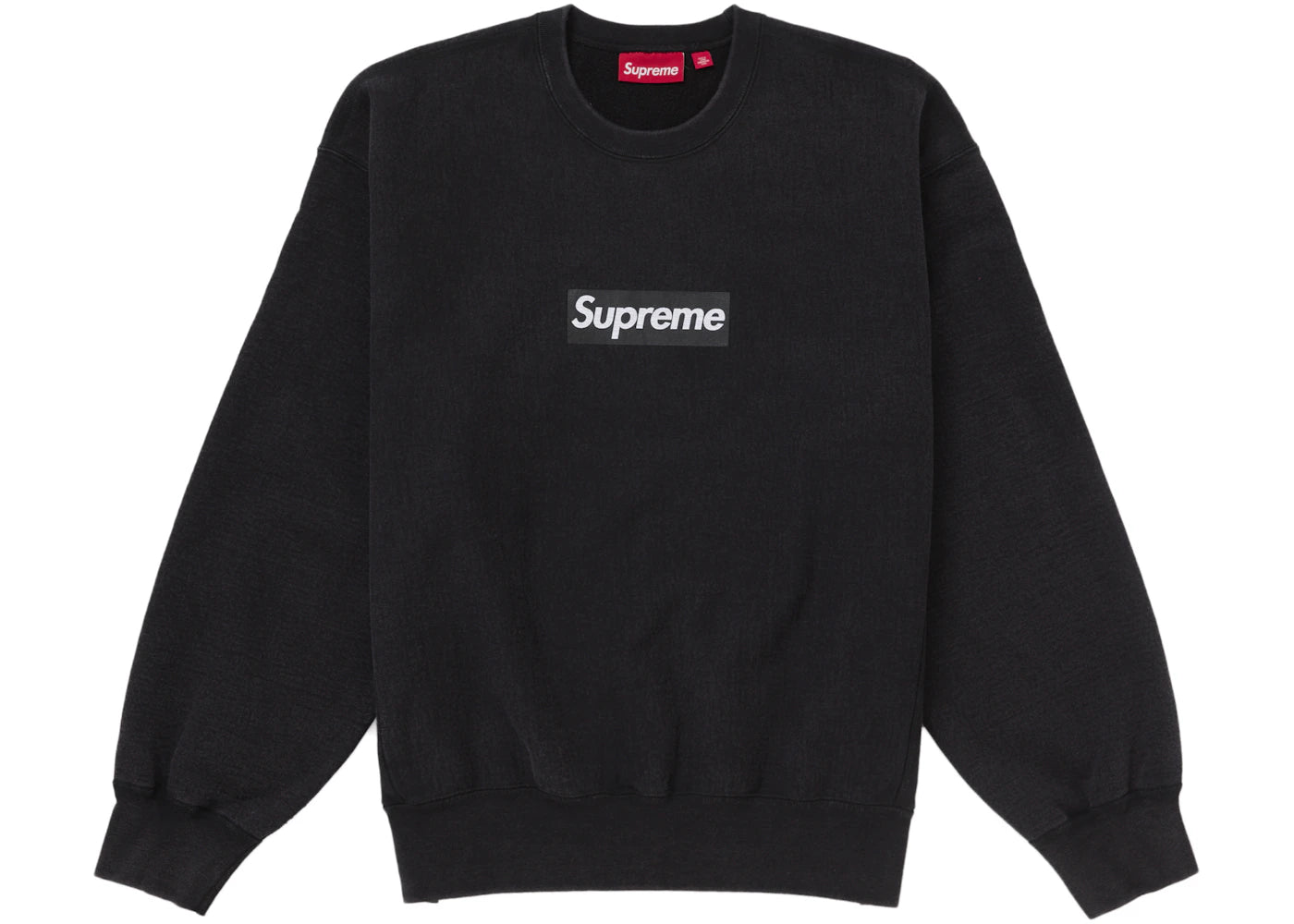 Supreme Washed Box Logo Crewneck Black
