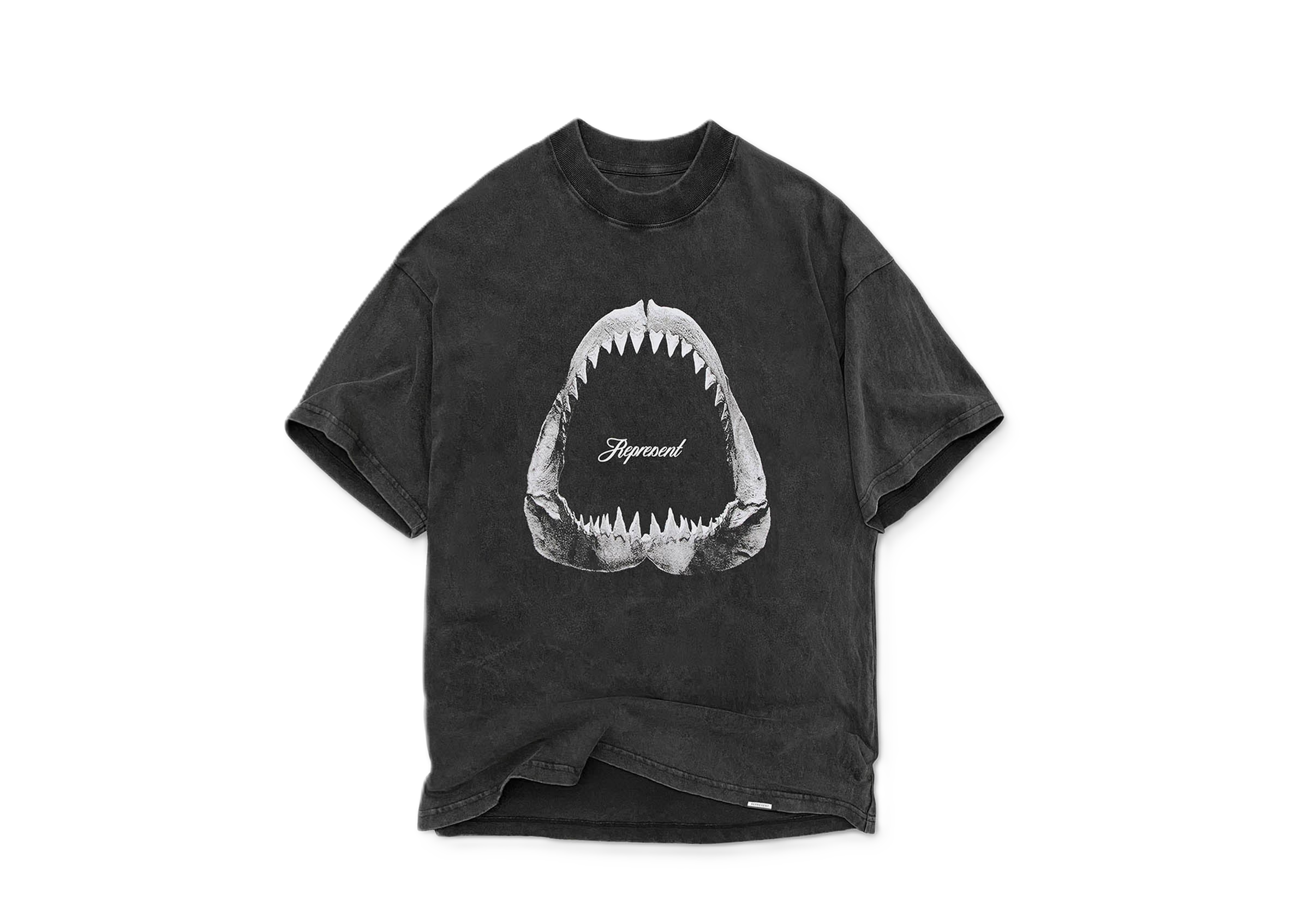 Represent Shark Jaws T-shirt Vintage Grey