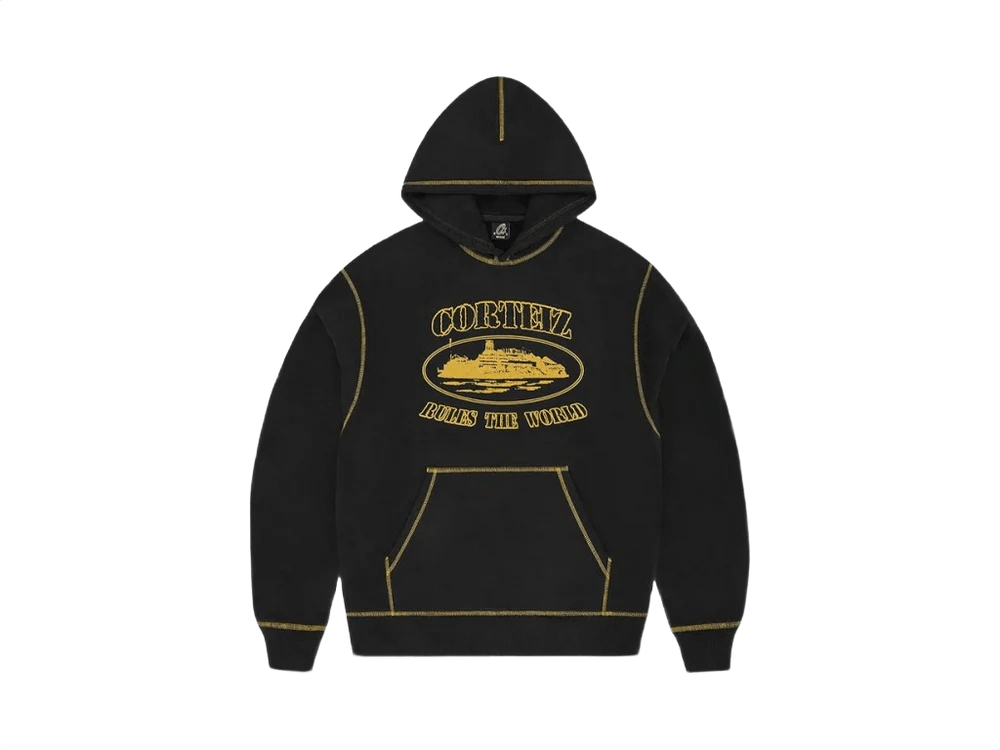 Corteiz Alcatraz Contrast Hoodie Black/Yellow