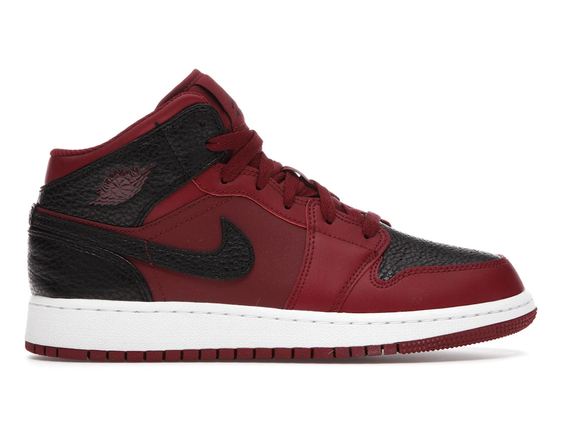 Jordan 1 Mid Team Red Black White (GS)