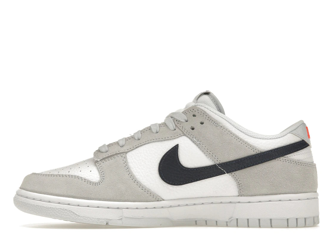 Nike Dunk Low White Grey Navy Aqua Mini Swoosh