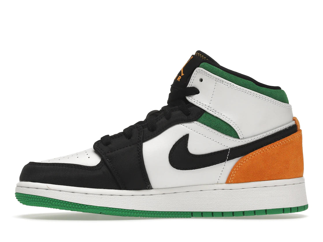 Jordan 1 Mid SE White Laser Orange Lucky Green (GS)