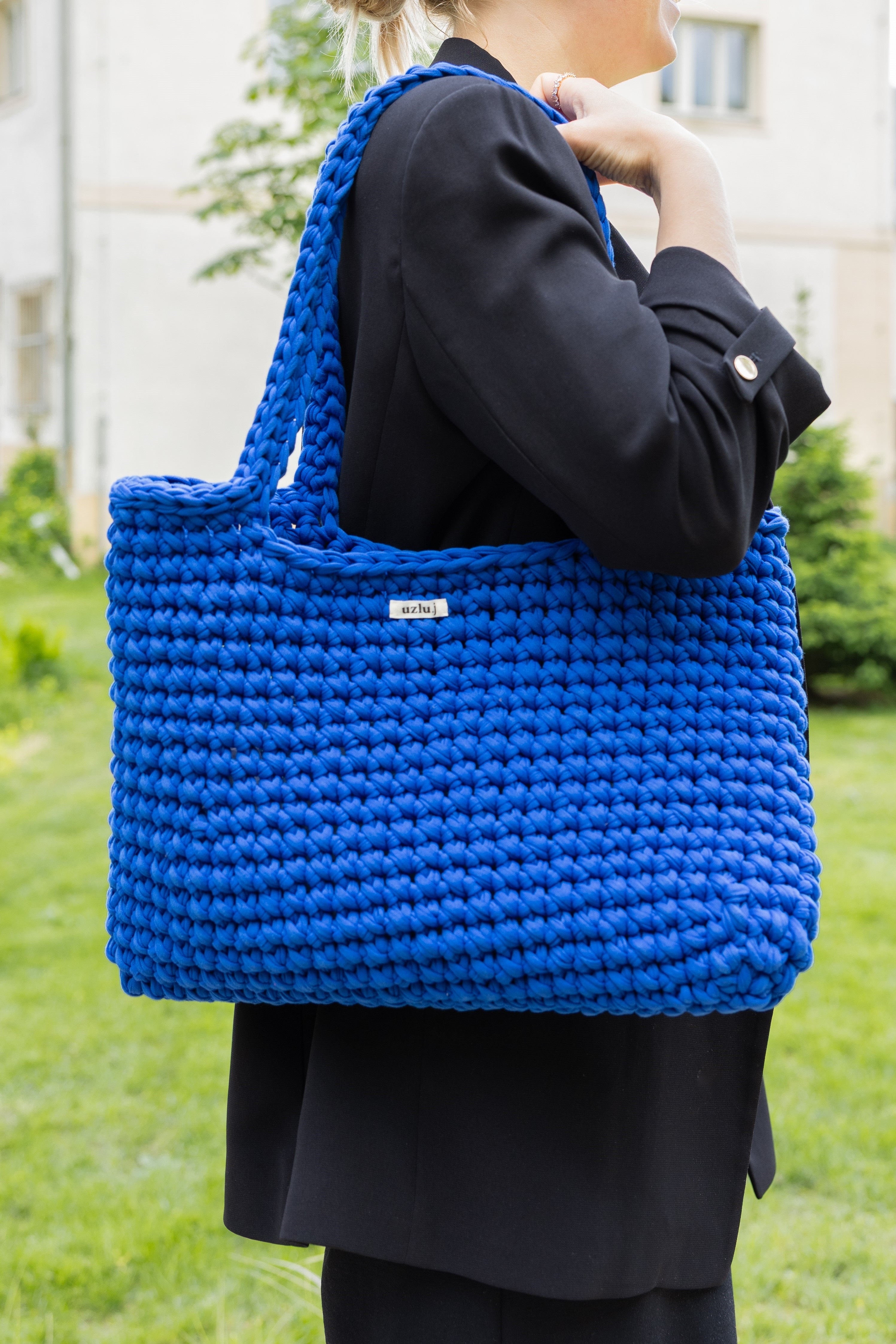 Uzlu.j - beach bag MONA blue