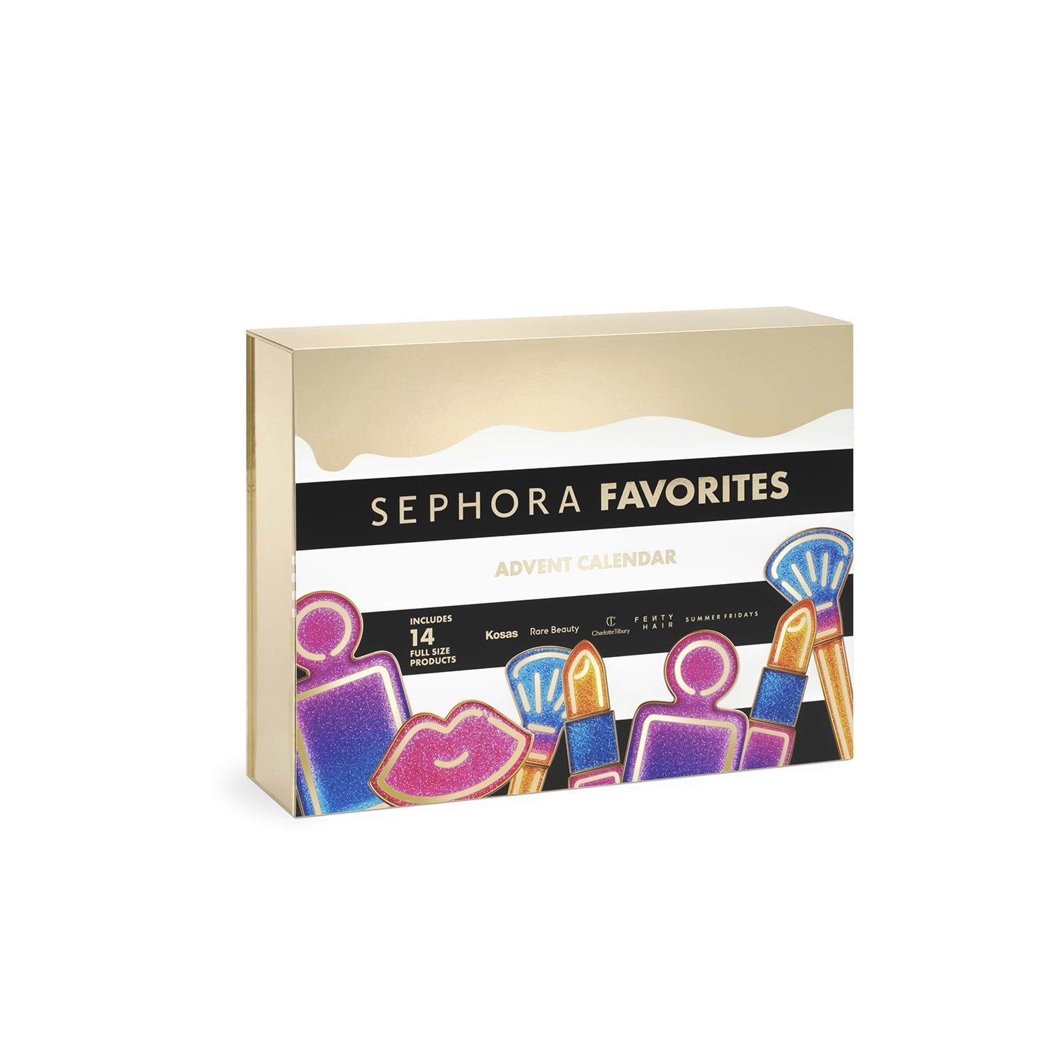 SEPHORA FAVORITES Adventní kalendář – 24 produktů pro líčení, péči o pleť, vlasy a parfémy