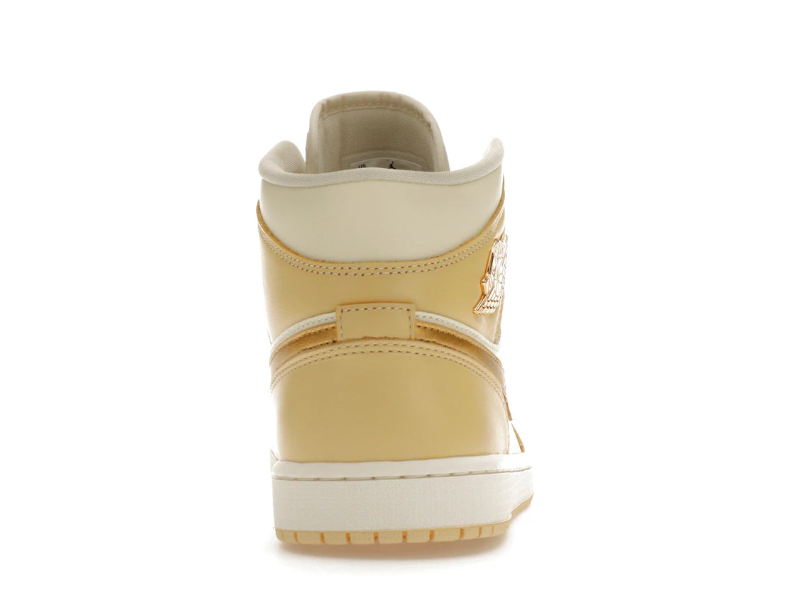 Jordan 1 Mid SE Pale Vanilla Metallic Gold (Women's)