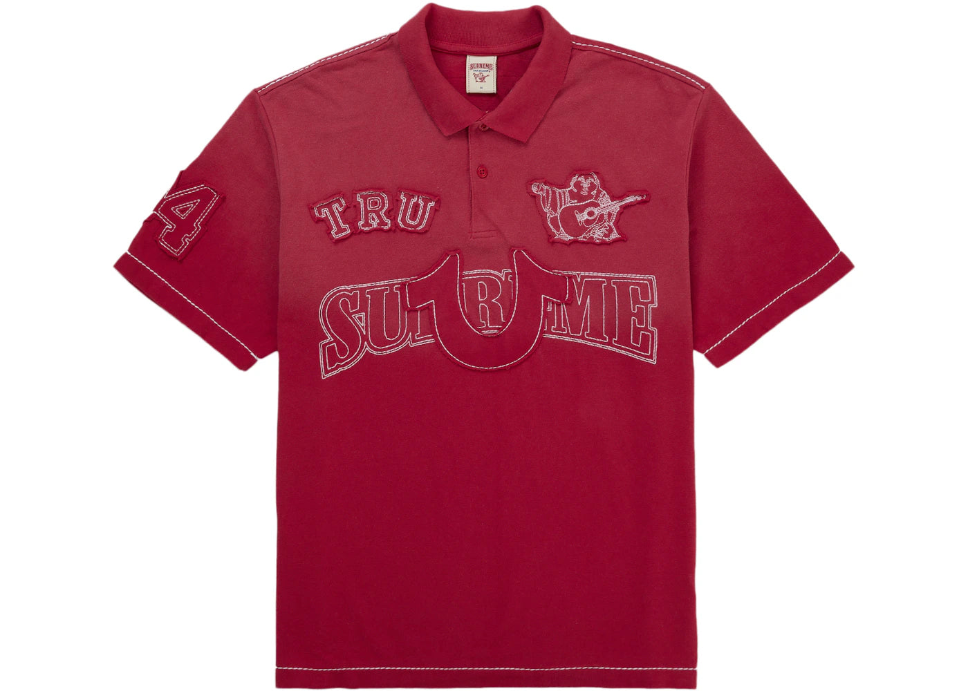 Supreme True Religion Applique Polo Red