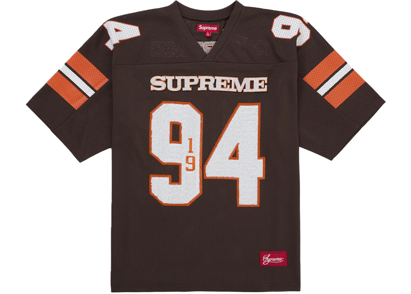 Supreme Sequin Football Jersey Brown