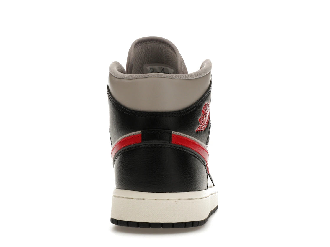 Jordan 1 Mid Black College Grey Gym Red (W)