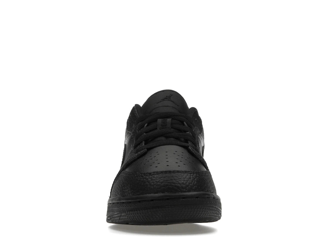 Jordan 1 Low Tumbled Leather Black (GS)
