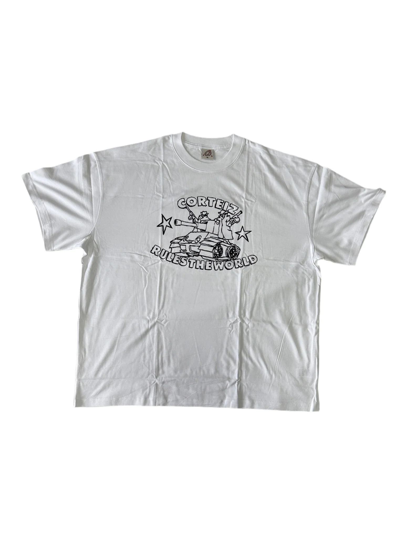 Corteiz Rules The World Tank Tee White